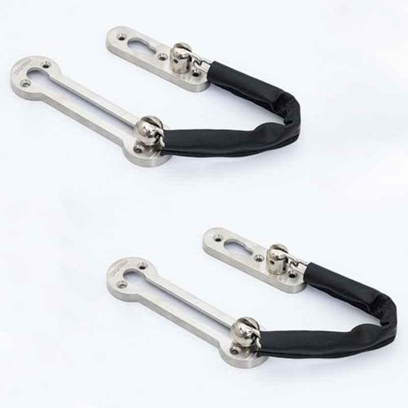 Plantex Heavy Duty Security Door Chain Lock/Anti-Theft Sliding Chain Lock for Inside Door (Pack of 2) Matt, Finish