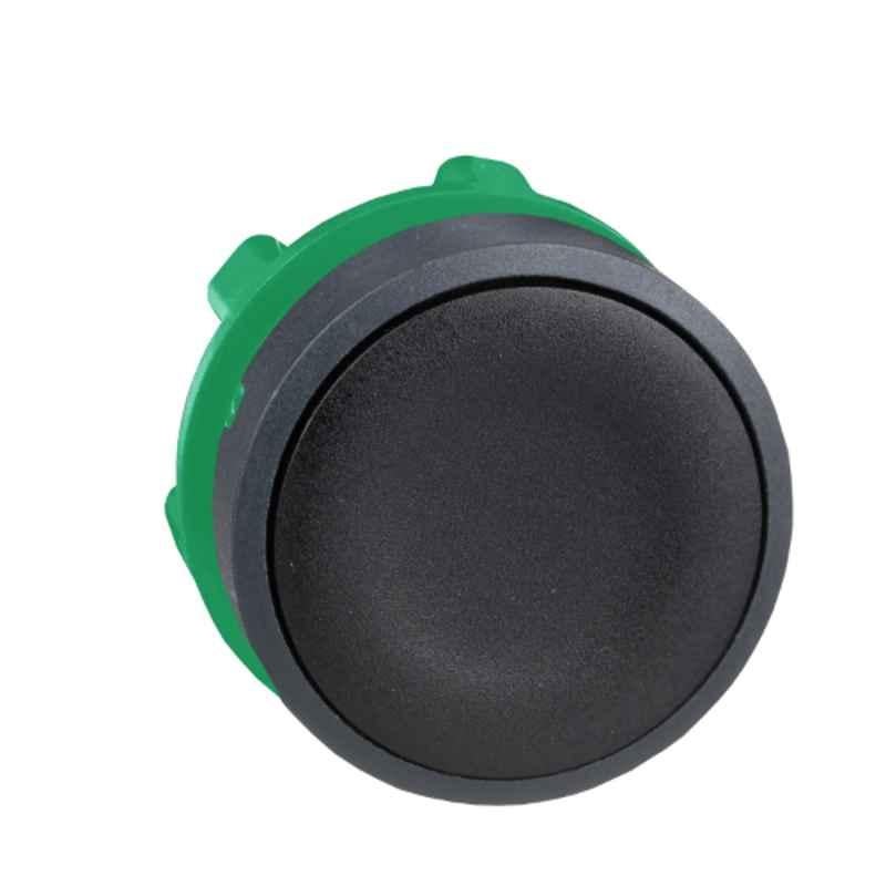 Schneider 22mm Round Spring Return Black Flush Head for Non-Illuminated Push Button, ZB5AA2