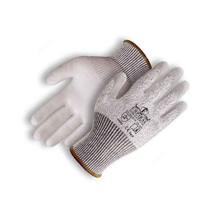Empiral Gorilla Cut 5 PU SL E142573120 Polyurethane Grey & Black Cut-Resistant Gloves, Size: M