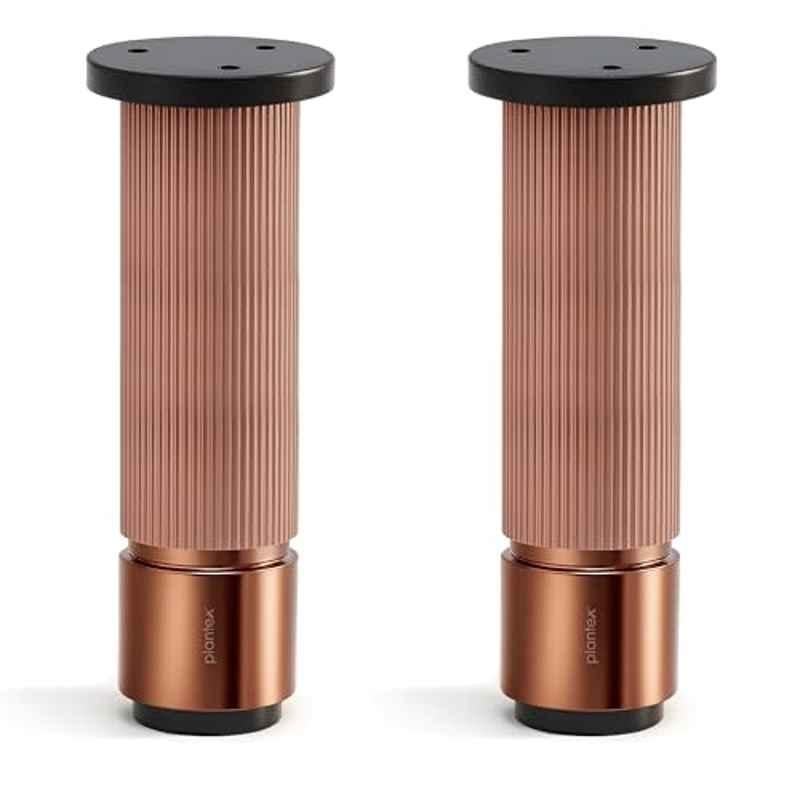 Plantex 6 inch Aluminium Rose Gold Sofa Legs with Rubber Grip, DTS-77 (Pack of 2)