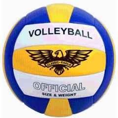 Vishwa Classic Standard Multicolour Eagle Soft Volleyball with Size & Weight Needle, Size: 4