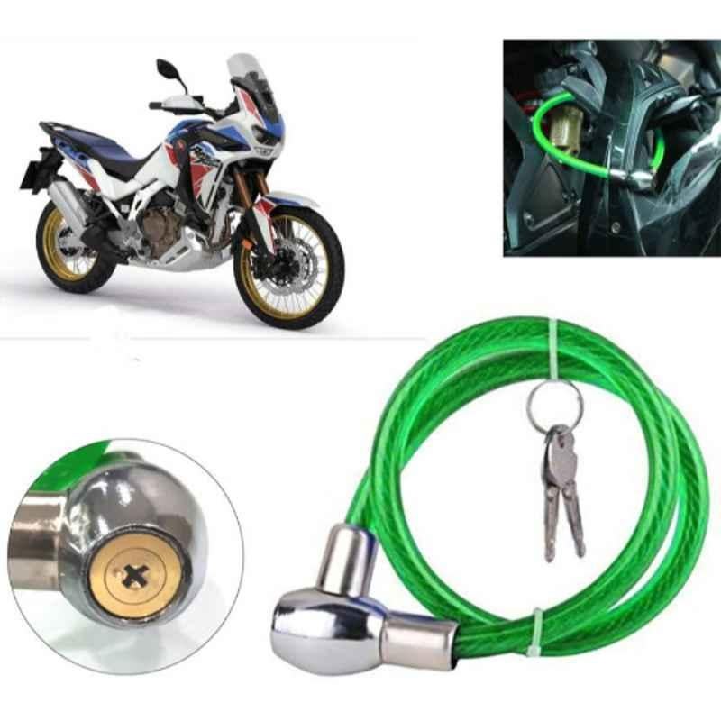 Auto Pearl PVC & Plastic Green Heavy Duty Cable Lock for Africa Twin, 218