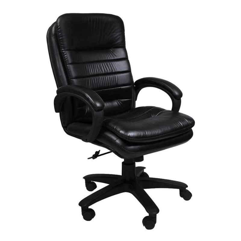 Caddy PU Leatherette Black Adjustable Office Chair with Back Support, DM 61