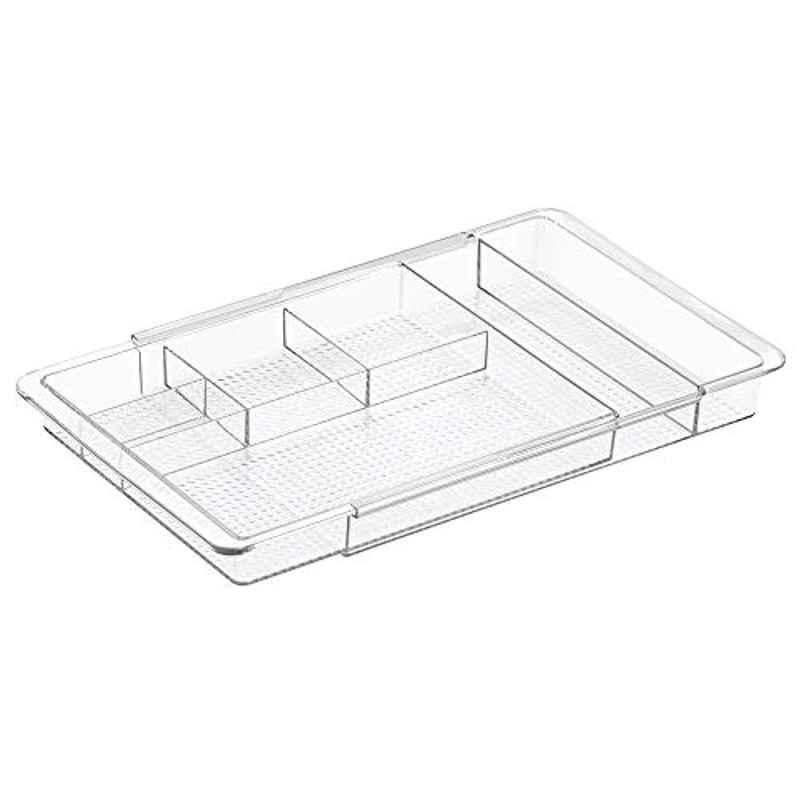 Interdesign Plastic Clear Expandable Drawer Organizer, 111007