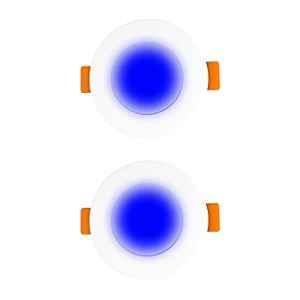 Fybros Zeno 3W Polycarbonate Blue Round LED Down Light for Bedroom & Living Room, FLS5843J (Pack of 10)