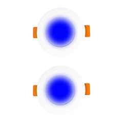 Fybros Zeno 3W Polycarbonate Blue Round LED Down Light for Bedroom & Living Room, FLS5843J (Pack of 10)