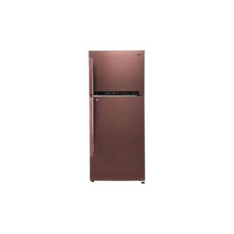 LG 437L 4 Star Amber Steel Dual Fridge Inverter Refrigerator, GL-T432FASN