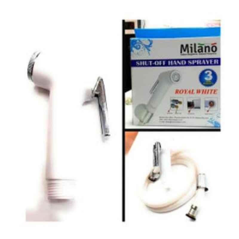 Milano Royal White Shattaf Shut-off Hand Sprayer