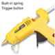 Deli DL2540 40W Yellow Professional High Temp Hot Melt Glue Gun with Stick