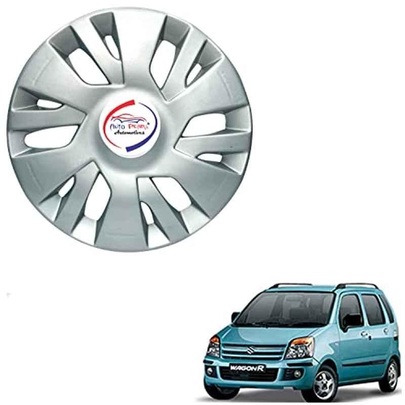Auto Pearl 4 Pcs 13 inch ABS Silver SWFT 20 Hubcap Wheel Cover Set with Retention Ring for Maruti Suzuki WagonR 2006 2010
