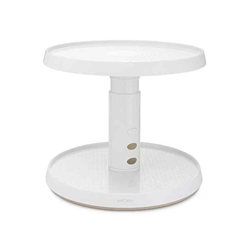 YouCopia 11 inch Plastic White Two-Tier Turntable, 2724638527200