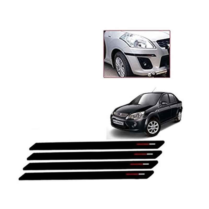 Kozdiko 4 Pcs Black & Red Bumper Protector Set for Ford Fiesta Classic