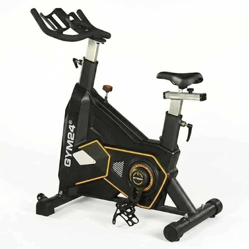 GYM24 Equipment XXX 200kg Black & Yellow Commercial Spin Bike