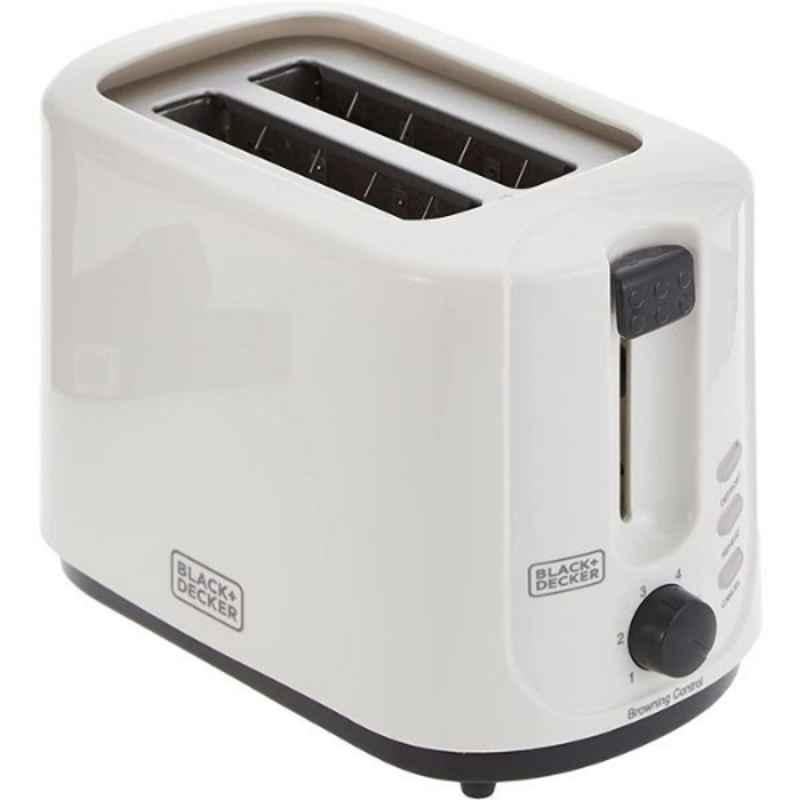 Black & Decker 750W 2 Slice White Cool Touch Bread Toaster, ET125-B5