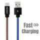 Crossloop 2.4A 1m Blue, Green & Pink C-Type USB Cable, CSLT04