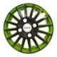 Prigan 4 Pcs 14 inch Black & Green Press Fitting Wheel Cover for Renault Pulse (RXL)