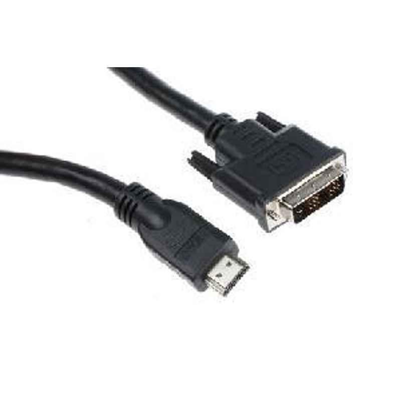 RS Pro 15m Male HDMI to Male DVI Black HDMI DVI Video Cable Assembly