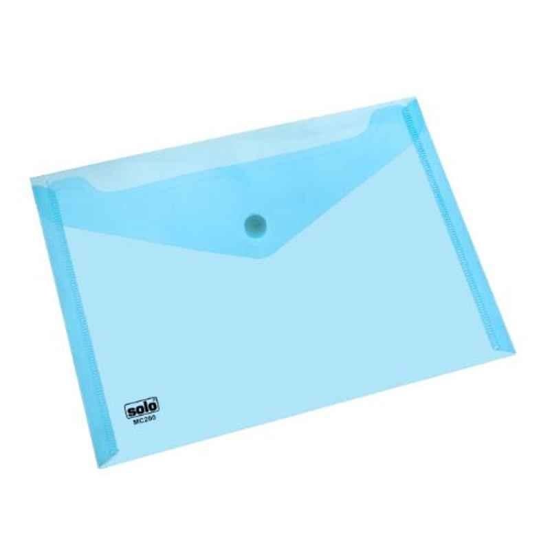 Solo A5 Transparent Blue Button Bag, MC 200 (Pack of 100)