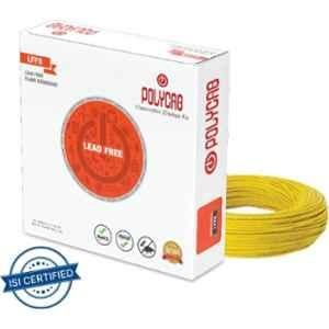 Polyflex 1 Sqmm Yellow FR PVC Multistrand Electrical Wire, RP03, Length: 90m