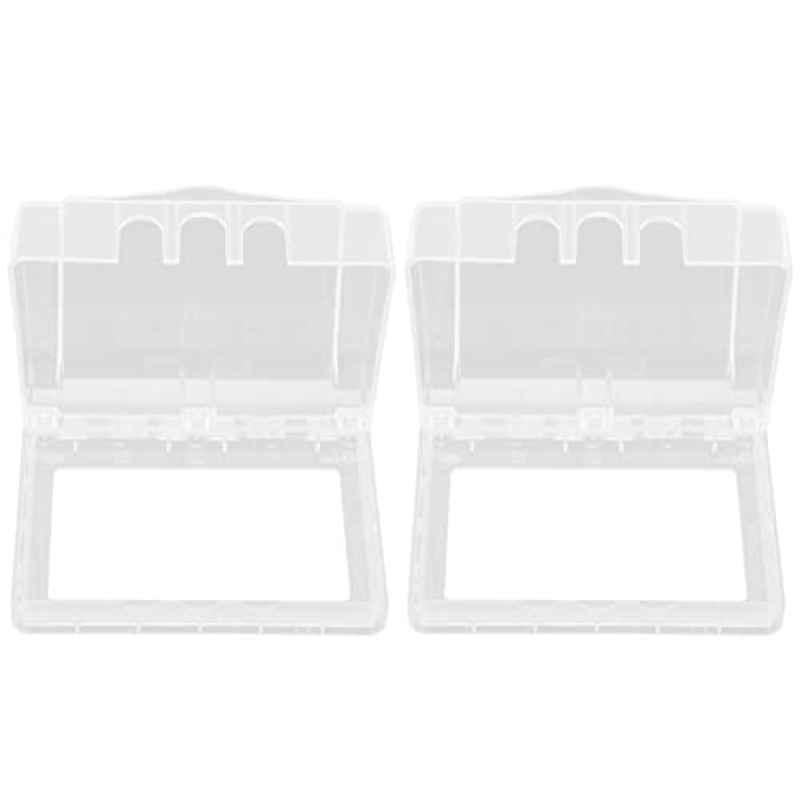 Cabilock 13.5x9.5x4.1 cm ABS Transparent Wall Plate Outlet Switch Covers (Pack of 2)