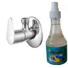 Senkiddpro Fusion Stainless Steel Chrome Finish Wall Mounted Angle Cock with Tap Cleaner Spray