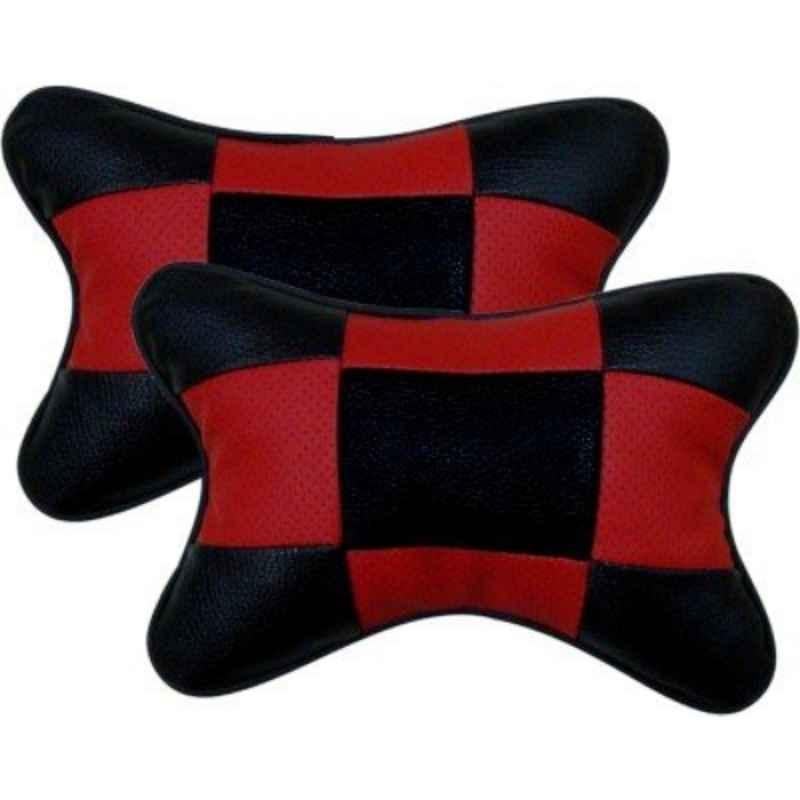 Kozdiko 2 Pcs Memory Foam Black & Red Neck Rest Cushion Pillow Set for Ford Ecosport