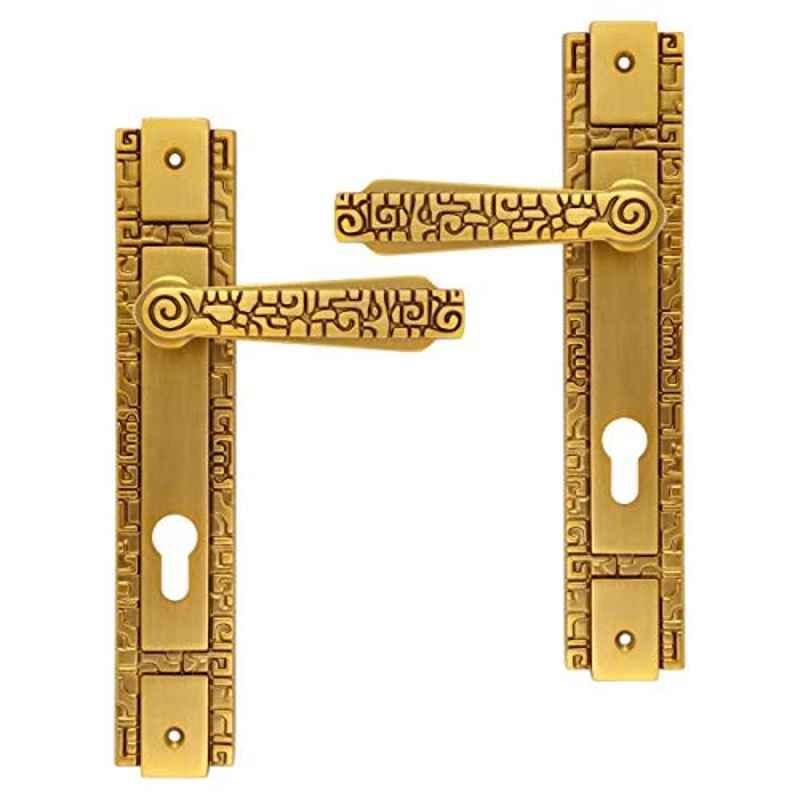 Robustline Lever Handle Antique Brass With Lock