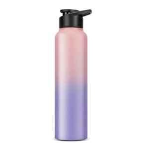 Longway Rush 1 Litre Aqua Rose Stainless Steel Water Bottle for School, Office, Home, Gym & Travel