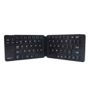 Portronics Chicklet Black Wireless Rechargeable Foldable Keyboard, POR-793A