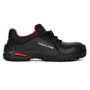 Perf Ace Buff Breathable Leather Composite Toe Black Safety Shoes, Size: 7