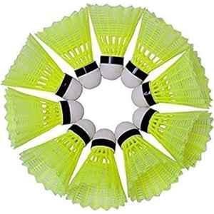 Forgesy Nylon Yellow Badminton Shuttlecocks (Pack of 10)