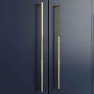 Plantex Stainless Steel & Aluminium Cabinet Handle/600mm Wardrobe Door Handle/Cupboard Pull-Push Handles for Home/Office - Pack of 2 (Brass Antique & Gold)