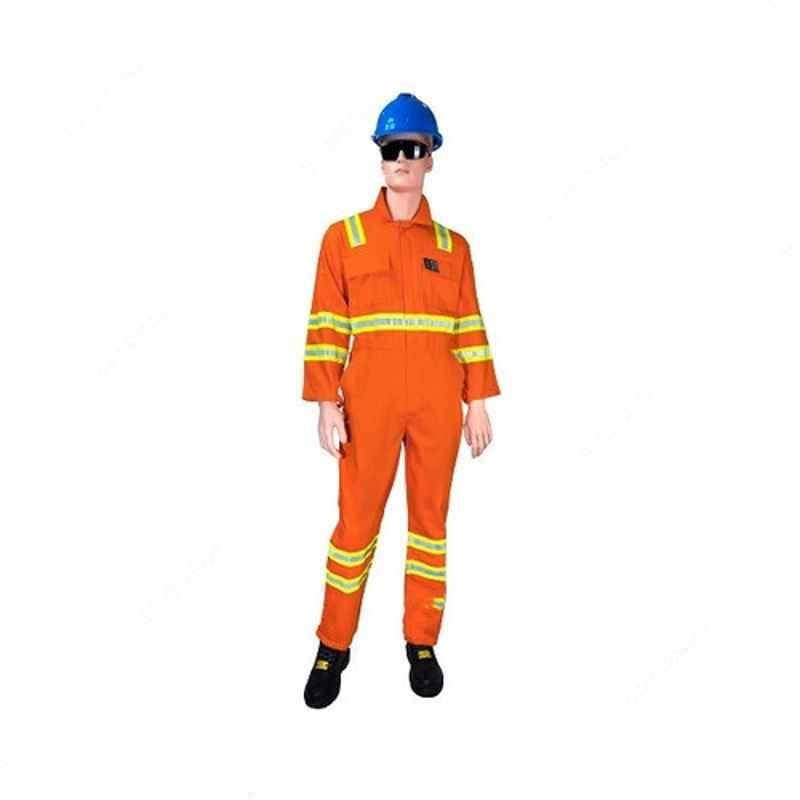 Empiral E310053001 Cotton Orange Safety Coverall, Size: M