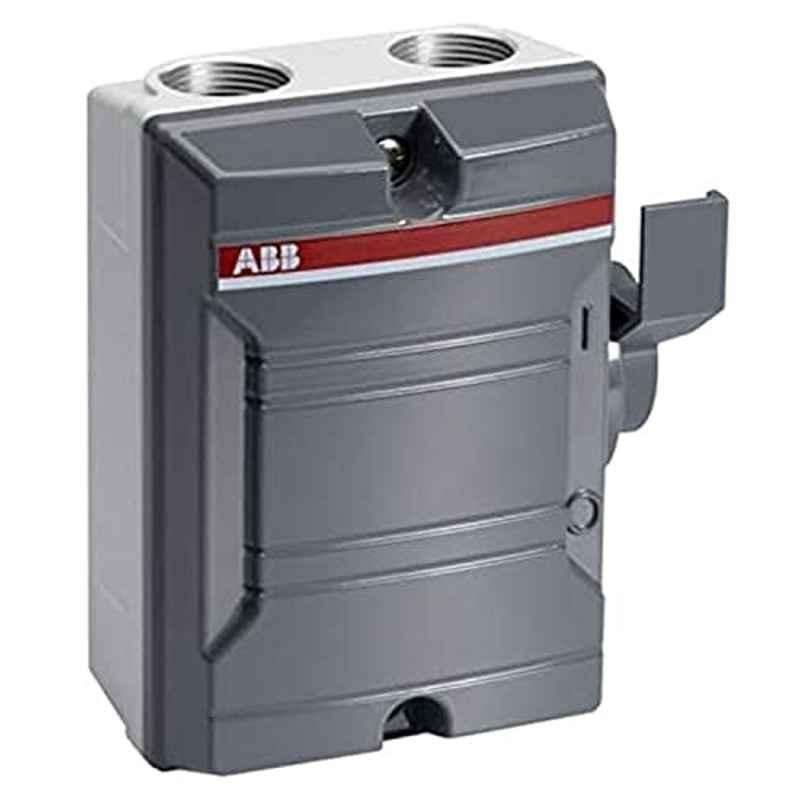 ABB KSE325 25A 3 Pole Grey Weatherproof Enclosed Isolator, 2CMA142412R1000