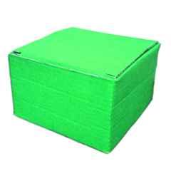 MM WILL CARE 4x4x2 inch Green Paper Corrugated Box for Gift Packing, MMWILL1040 (Pack of 10)