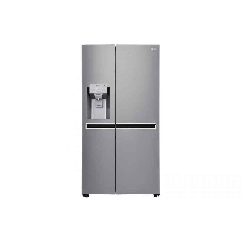LG 668 Litre Shiny Steel Side By Side Refrigerator, GC-L247CLAV (2017)