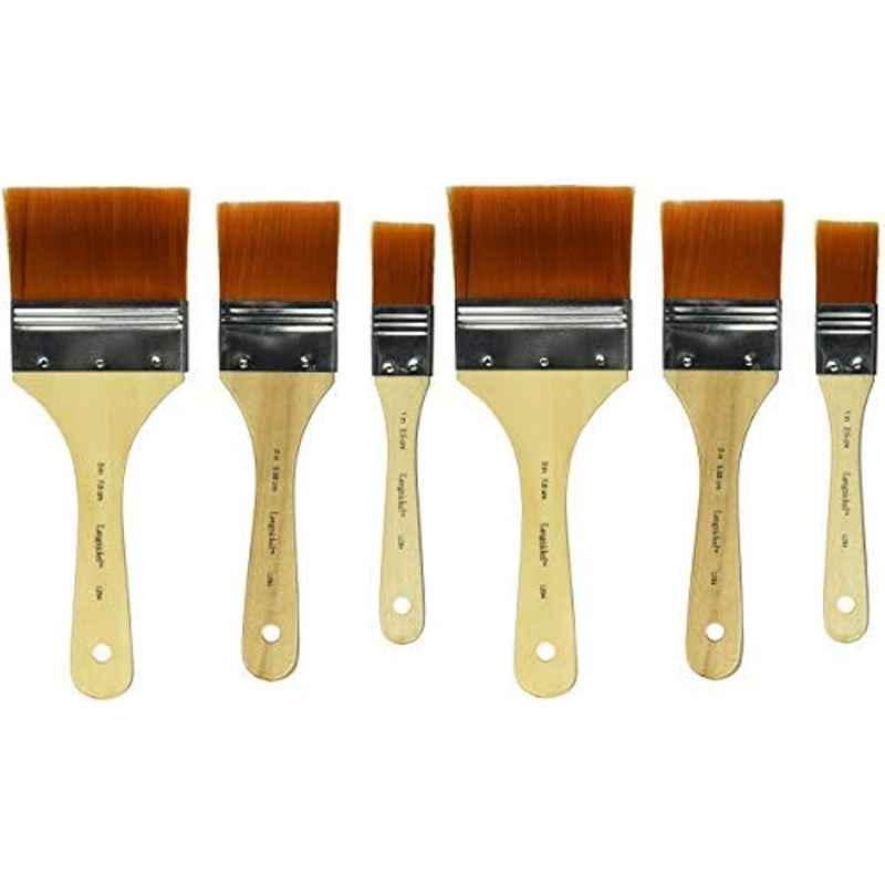 Royal Brush 3 Pcs Golden Taklon Paint Brushes Set (Pack of 2)