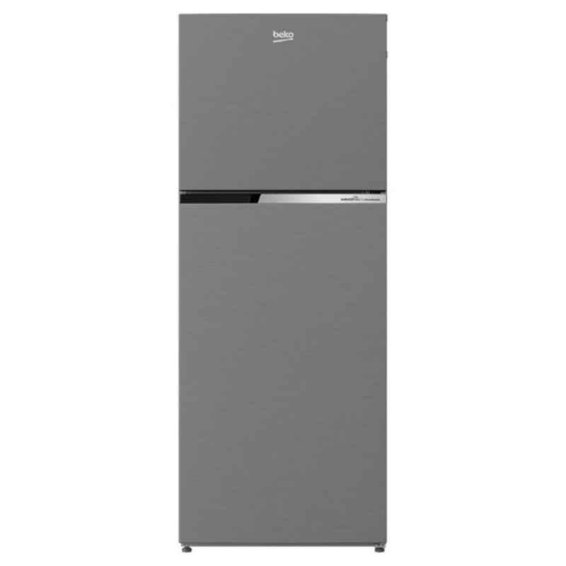 Beko B300 409L Brushed Silver Freezer Top Refrigerator, RDNT401XS