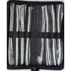 Forgesy 8 Pcs 3-18mm Stainless Steel Silver Hegar Dilator Set, AR375