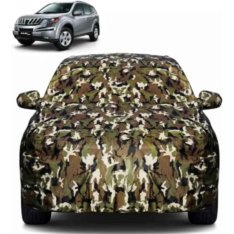 Allextreme Polyester Multicolour Camouflage Car Body Cover with Mirror Pocket for XUV500 All Model & Years 2011-2021, PVCD-Xuv 500