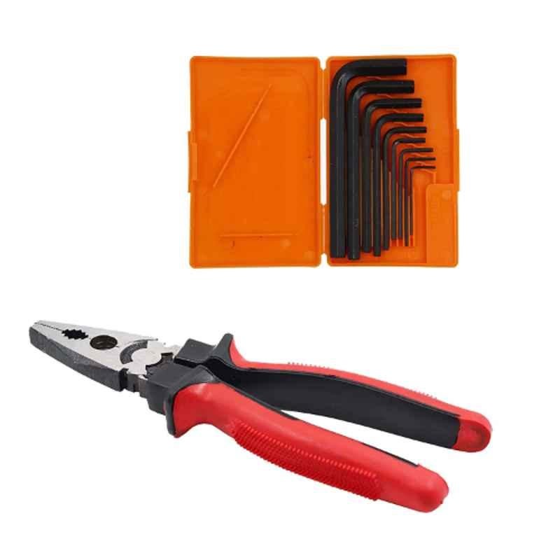 Buy Walkers WKCB133M1 8 inch Combination Lineman Plier with 9 Pcs Hex