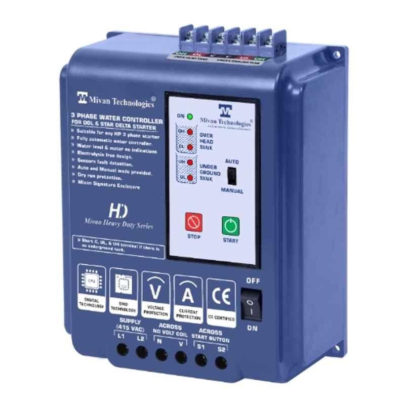 Mivan Technologies DP301S LLC RTC 415VAC Three Phase Digital Water Controller & DOL Starter with Real Time Timer