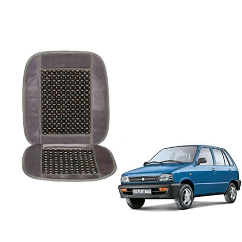 Kozdiko Wooden Beads Car Seat Cushion with Velvet Border for Maruti Maruti 800