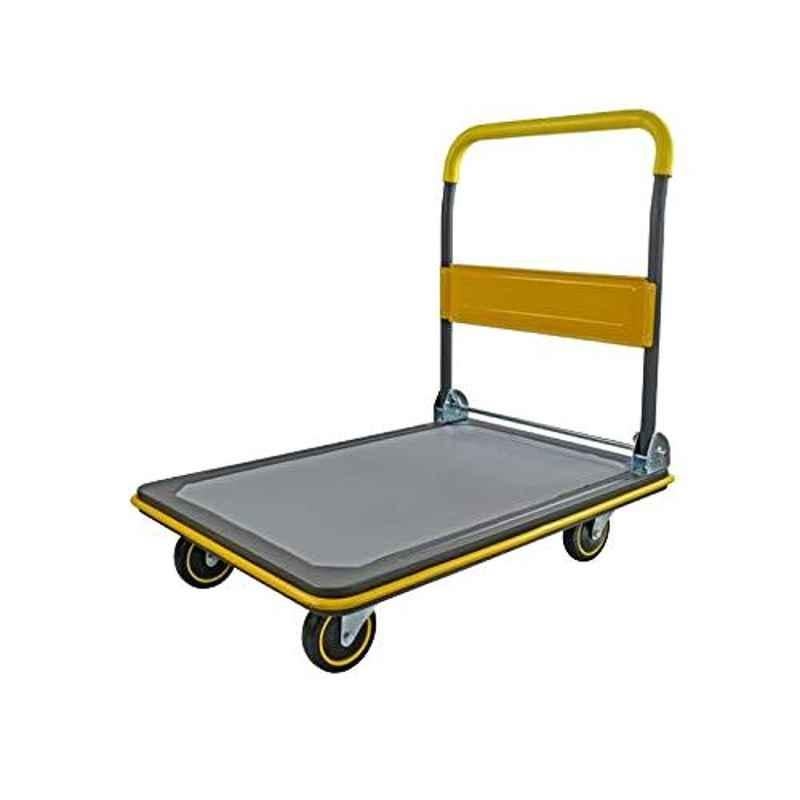 Bigapple 150kg Yellow Mild Steel Single Platform Trolley, TRL-SPH-MT-150-YELLOW