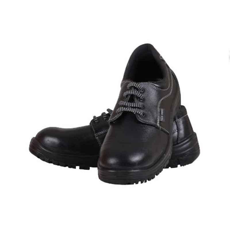 Tek-Tron PI-0JKA-CKBO Star Leather Steel Toe Black Work Safety Shoes, Size: 8