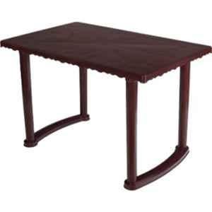 Supreme Atlanta Brown Plastic Rectangle Outdoor Table