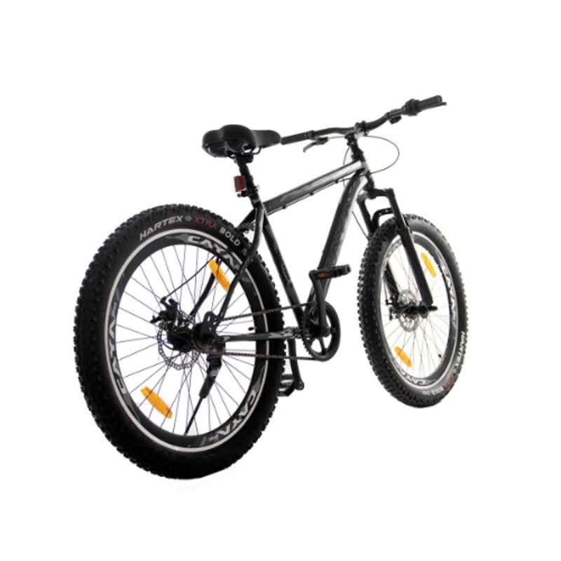 Caya Warrior-26 18.5 inch Steel  Matt Jet Black with Water Decals Adult Cycle, Tyre Size: 26 inch