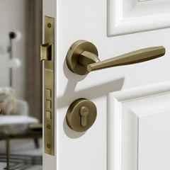 Plantex Main Door Lock Set/Door Lock for Home/Mortise Lock with Brass Lock Body & Cylinder 7135, Antique Brass