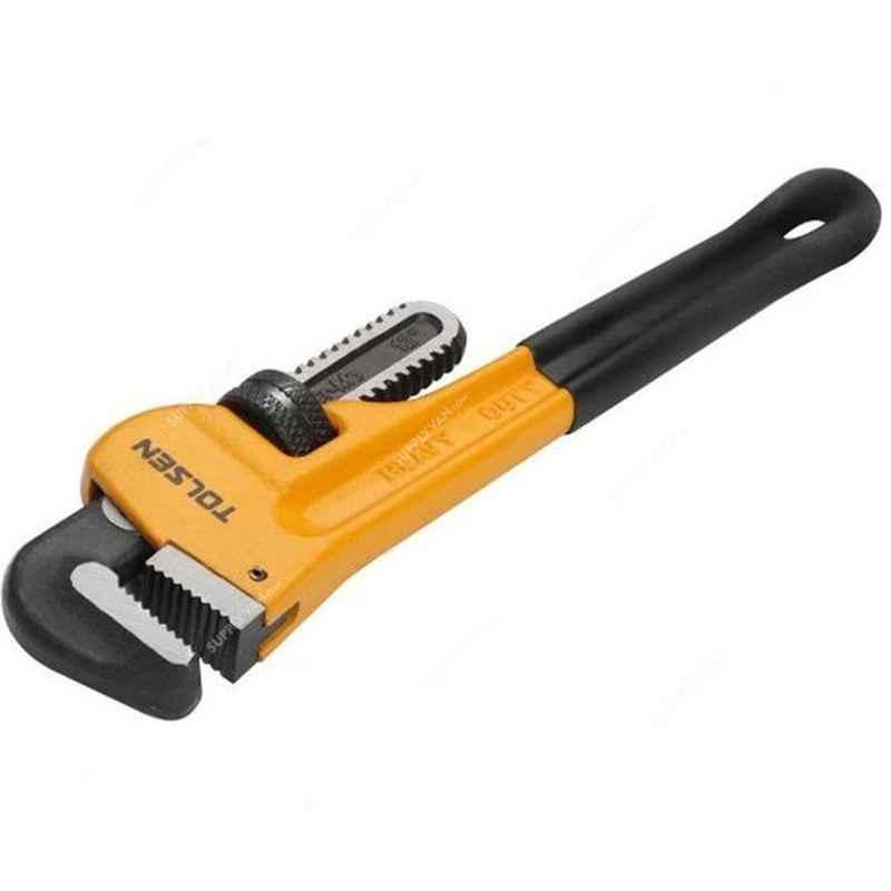 Tolsen 250mm High Quality Steel Dipped Handle Industrial Pipe Wrench, 10068