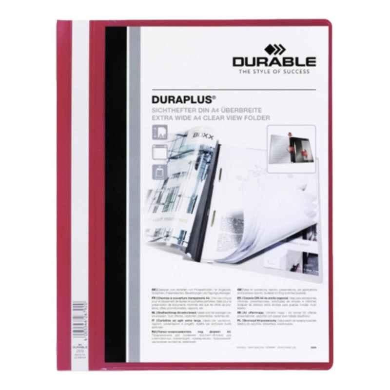 Durable Duraplus A4 Red Presentation Folder with cover pocket, 2579-03